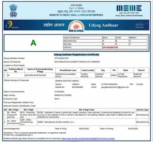 Certificate of Registration